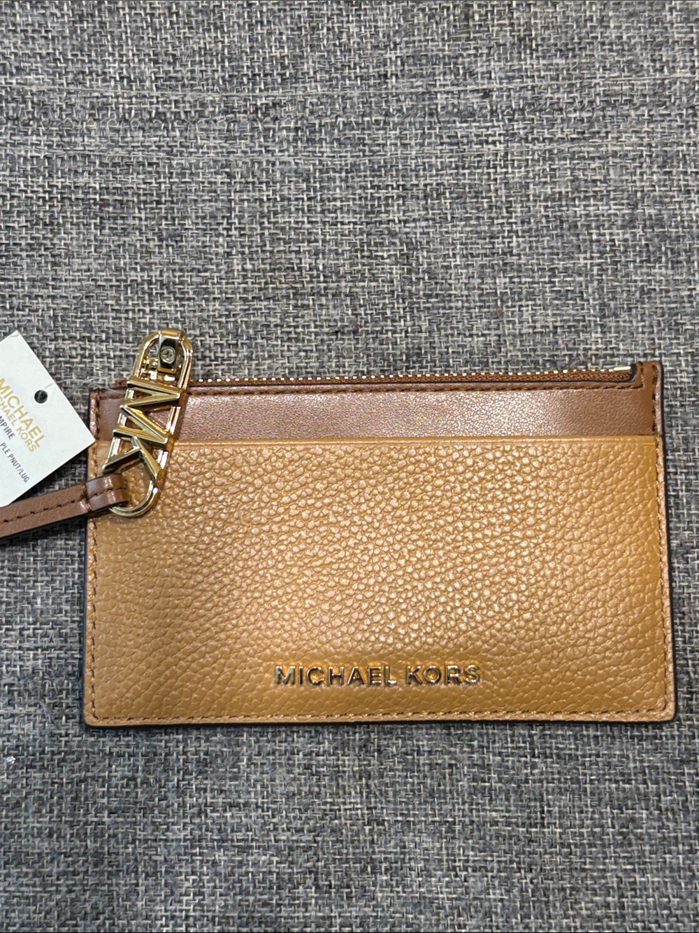 Michael Kors Two-Tone Brown & Tan Leather Card Holder